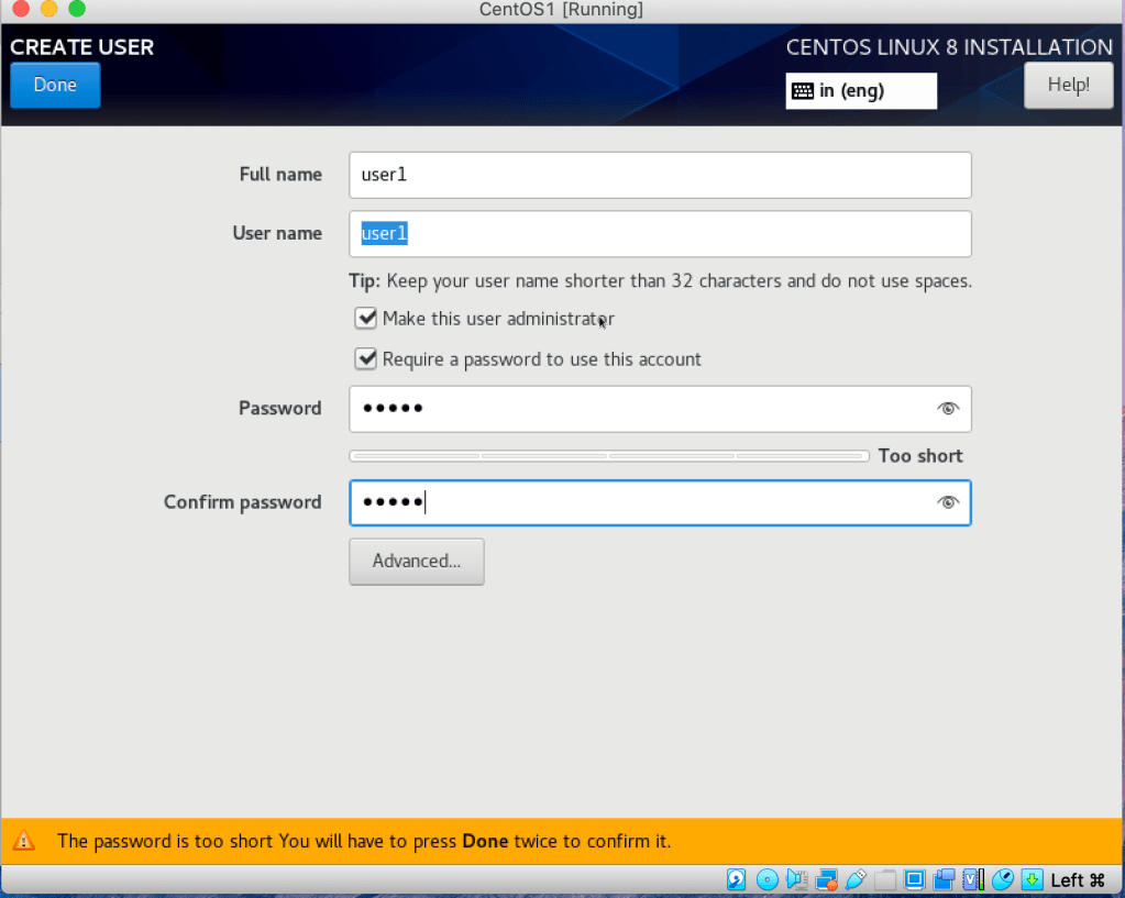 Screen12-Set the user password