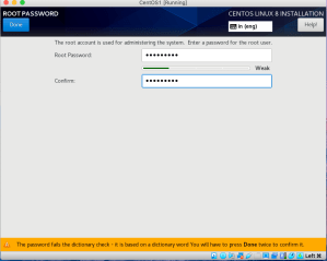 Screen11-Set the root password